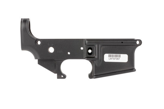 LMT Defender stripped lower receiver is hardcoat anodized